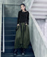 Cord Loose Suspender Skirt